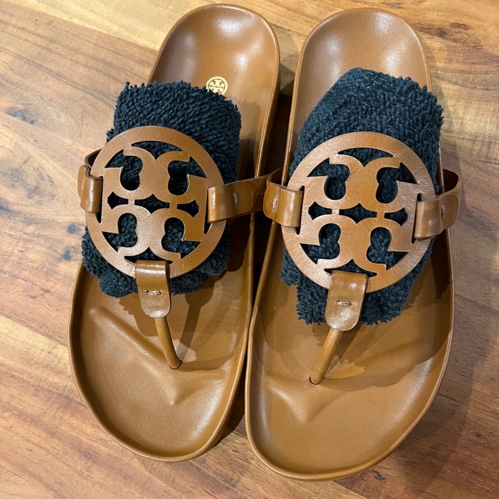 Tory Burch Brown and Black Sandals